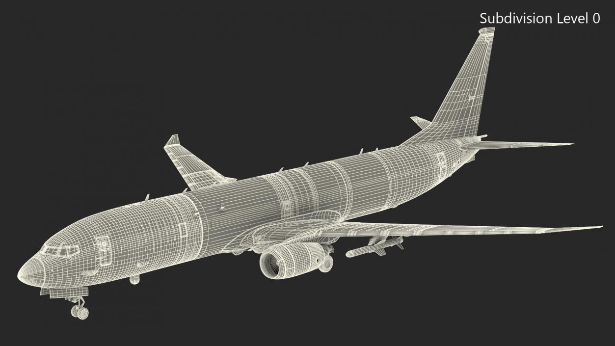 Boeing P-8 Poseidon Military Aircraft Rigged 3D model