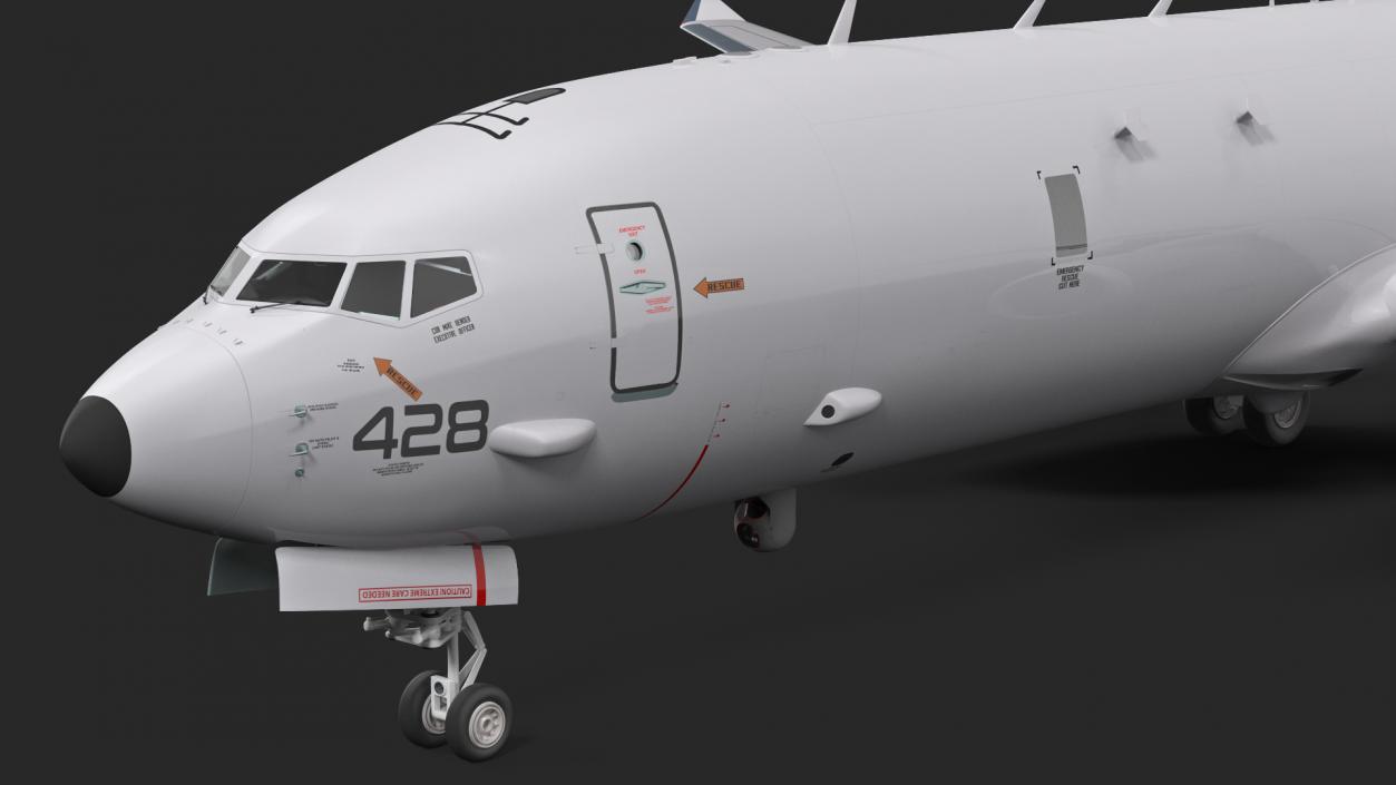 Boeing P-8 Poseidon Military Aircraft Rigged 3D model