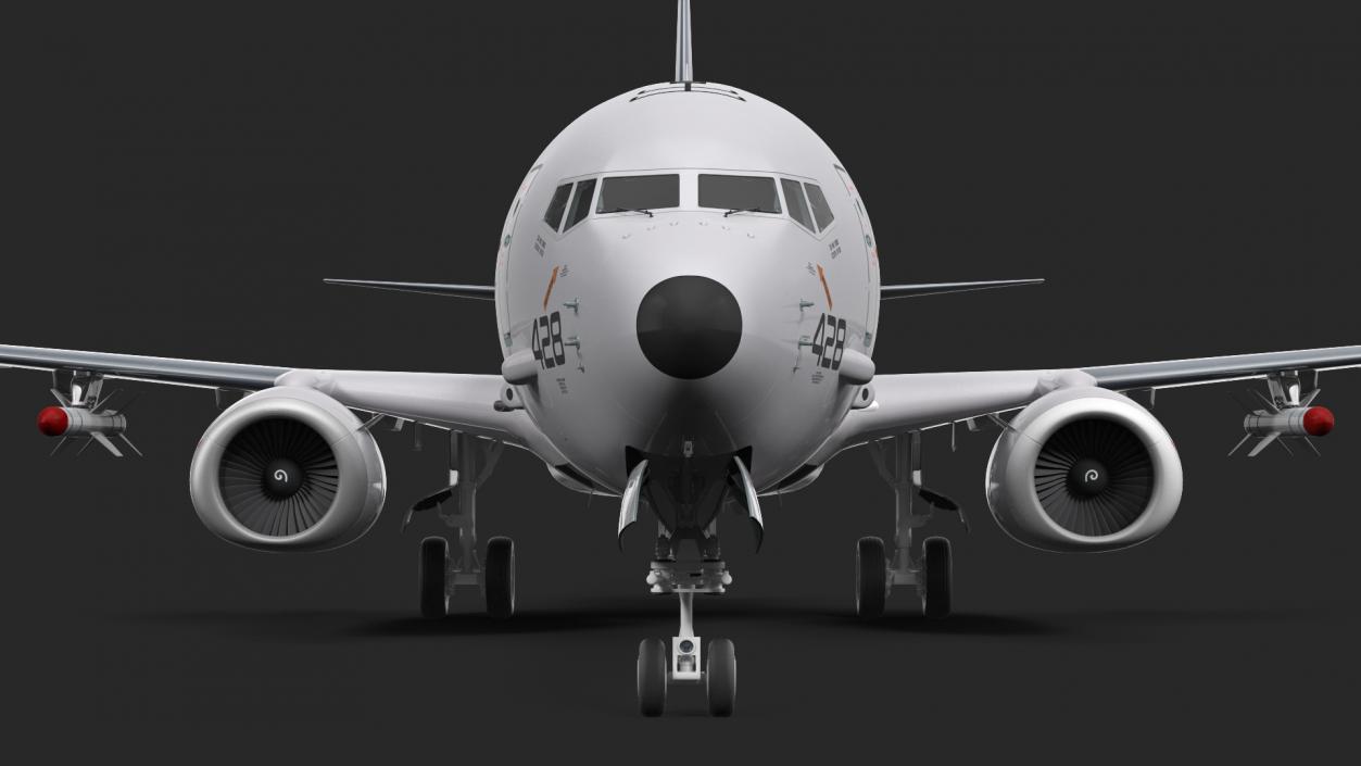 Boeing P-8 Poseidon Military Aircraft Rigged 3D model