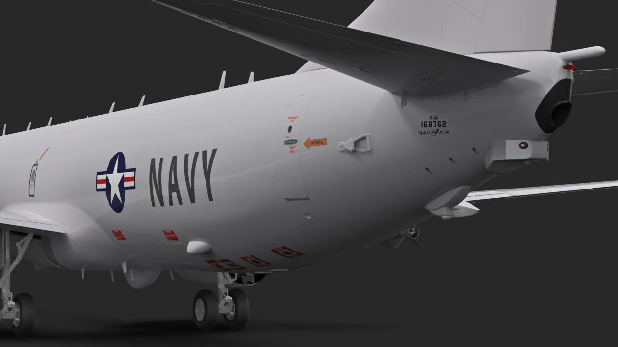 Boeing P-8 Poseidon Military Aircraft Rigged 3D model