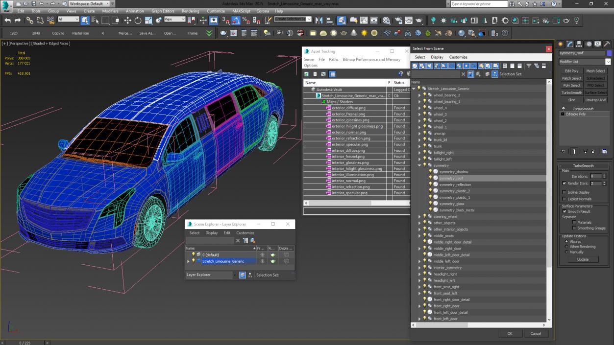 Stretch Limousine 3D