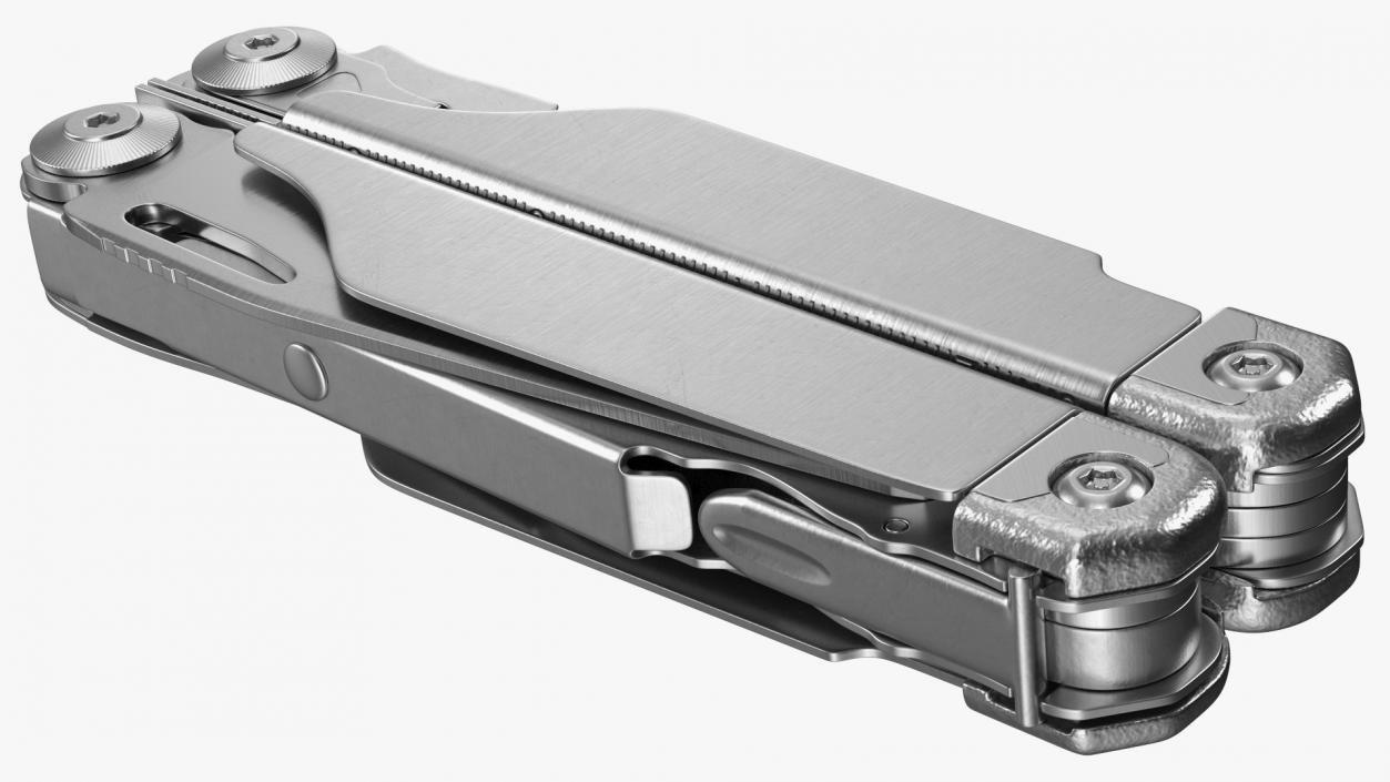 3D Multitool Silver Closed model