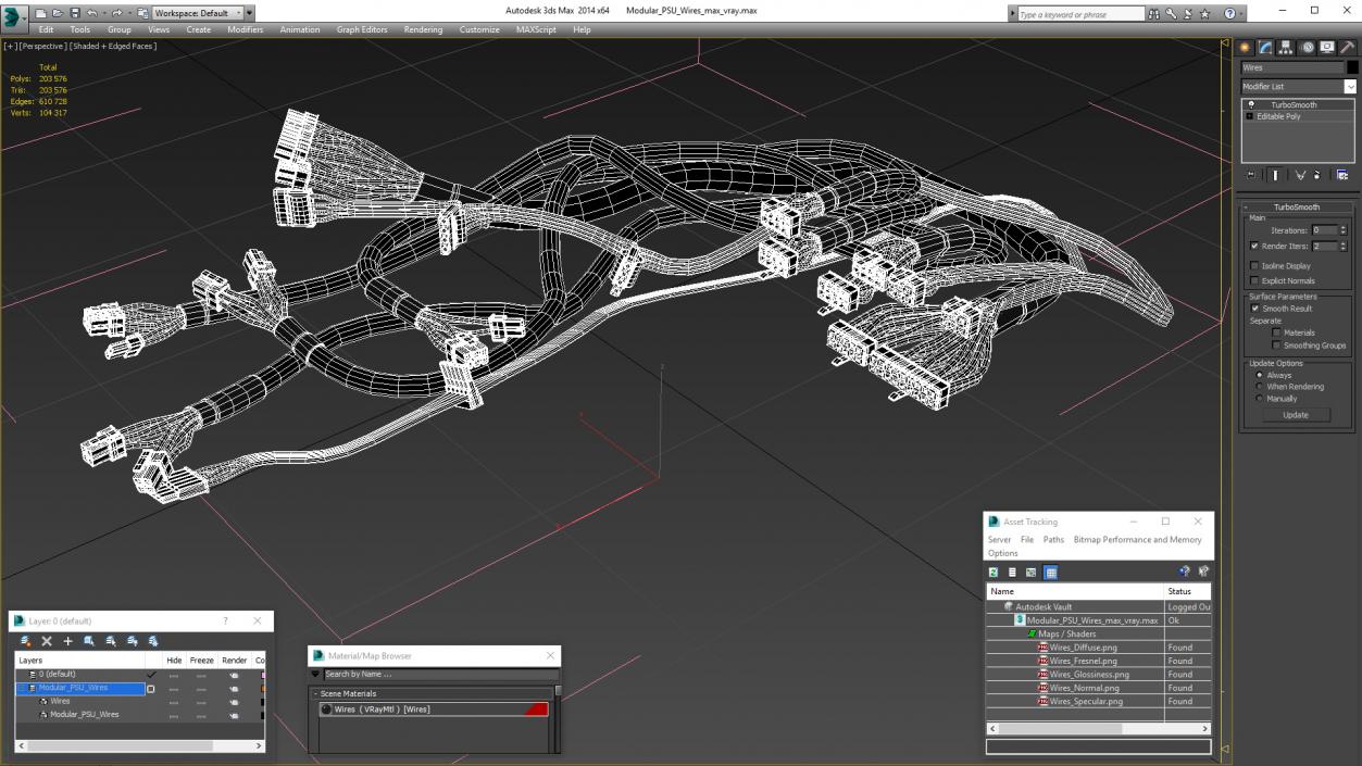 Modular PSU Wires 3D