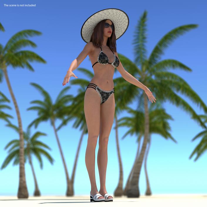 Bikini Woman Rigged 3D model