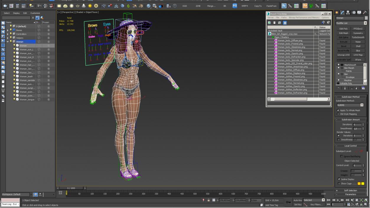 Bikini Woman Rigged 3D model