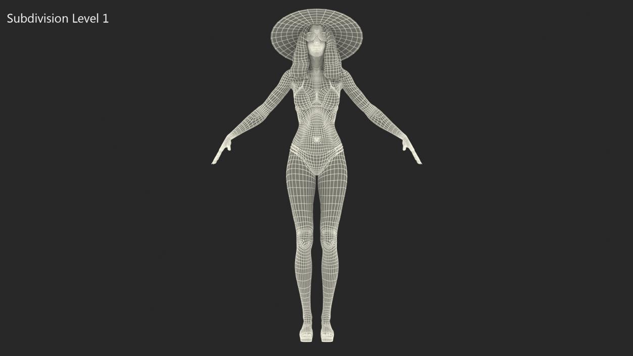 Bikini Woman Rigged 3D model