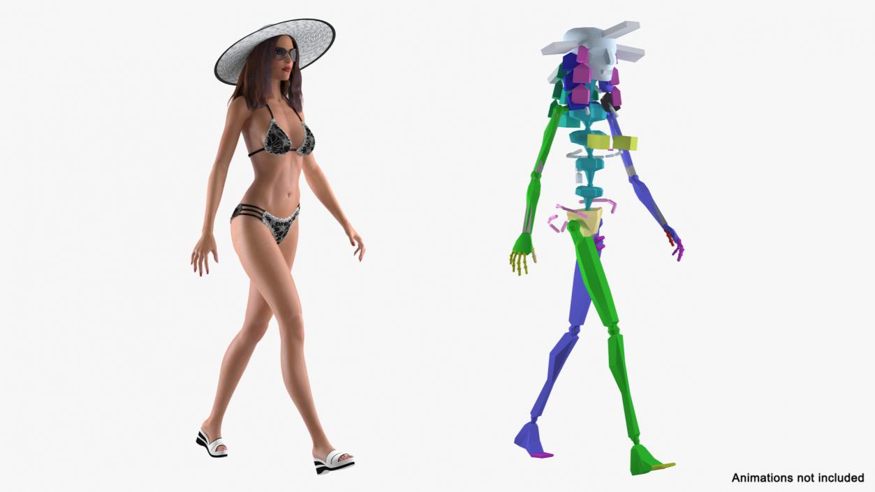 Bikini Woman Rigged 3D model