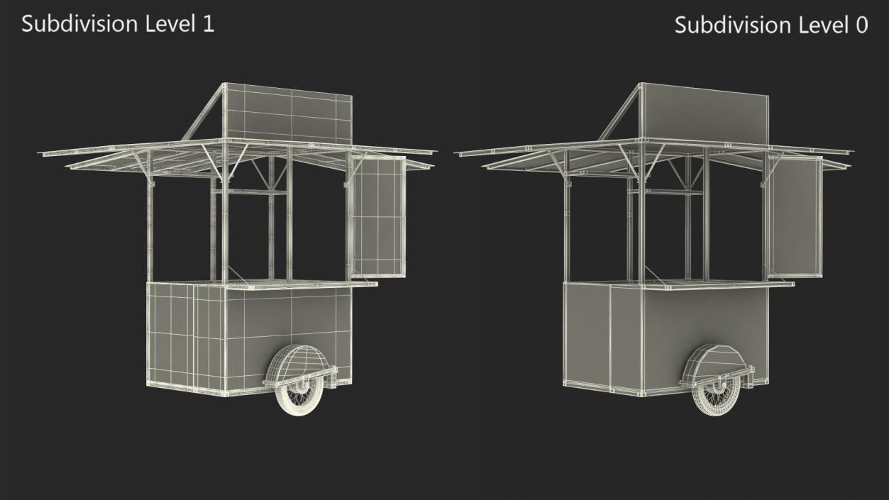 3D Street Coffee Bar Empty model