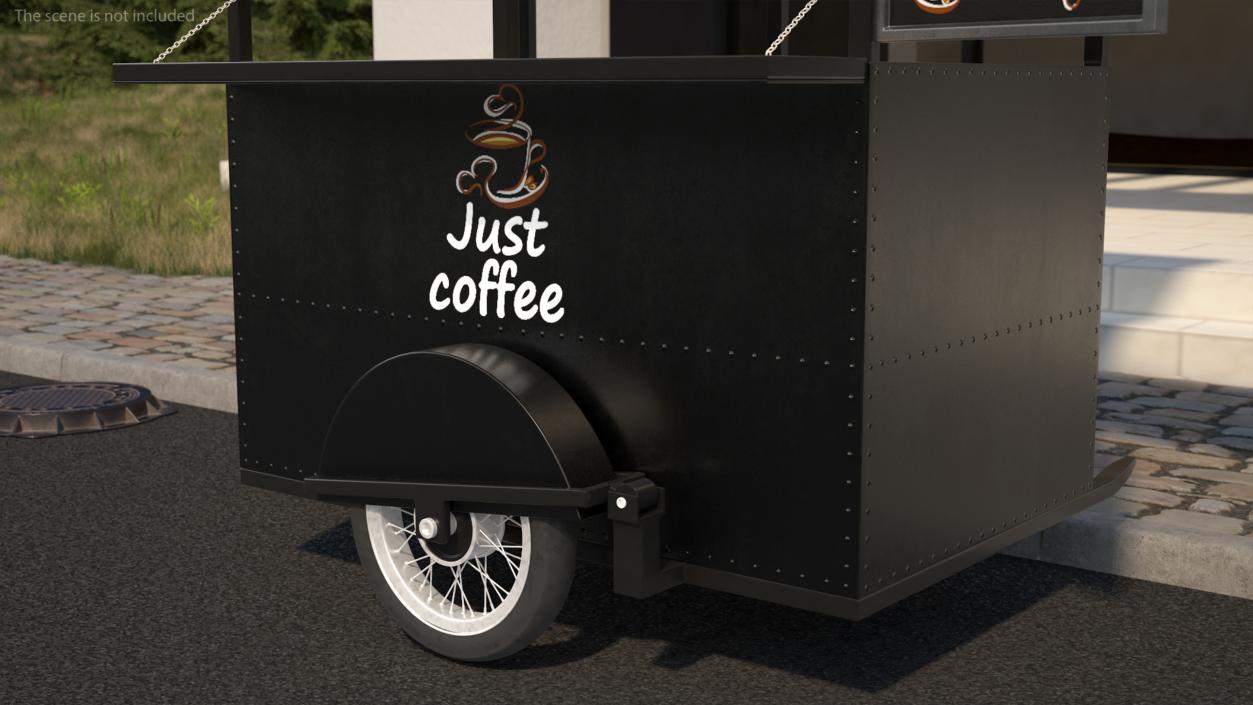 3D Street Coffee Bar Empty model