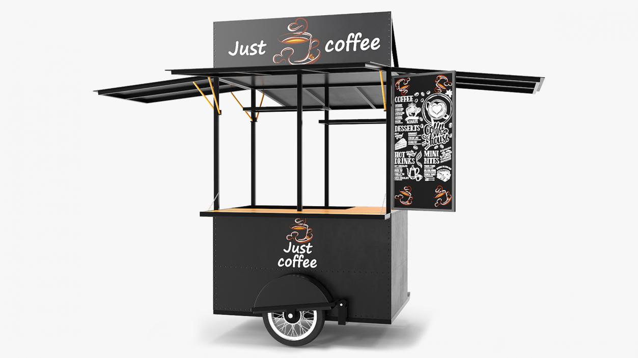 3D Street Coffee Bar Empty model