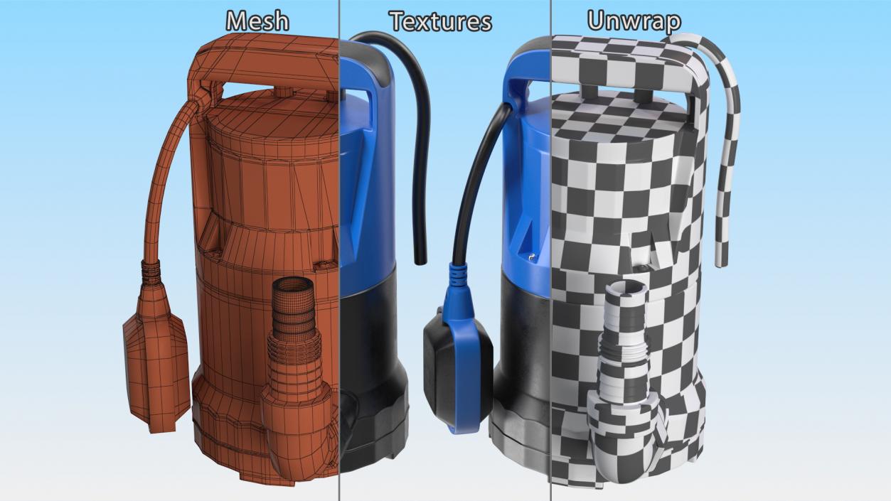 Submersible Water Pump 3D