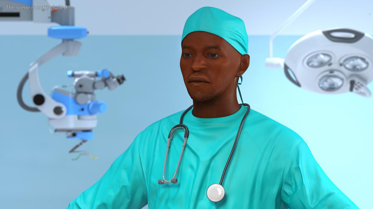 3D model African Black Male Doctor