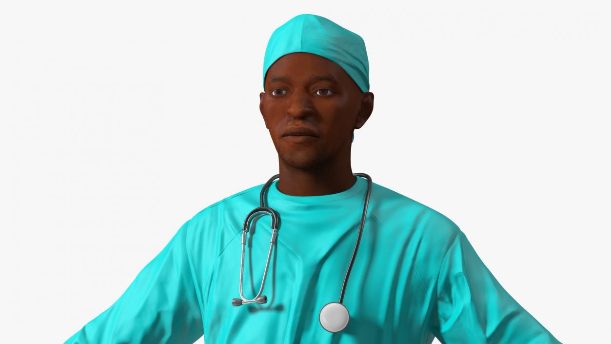 3D model African Black Male Doctor