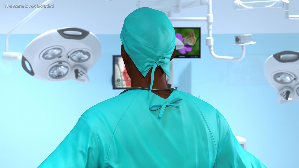 3D model African Black Male Doctor