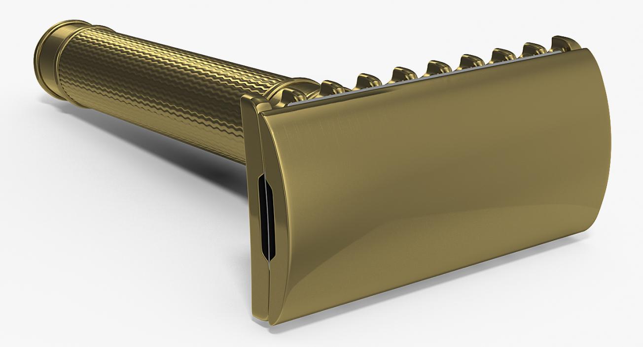 Bronze Safety Razor 3D model