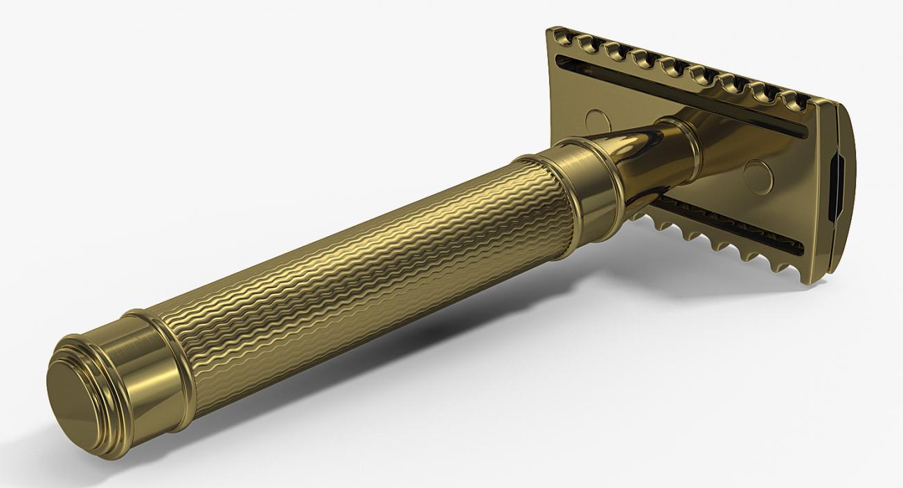 Bronze Safety Razor 3D model