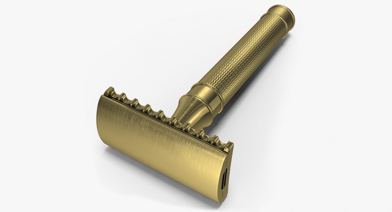 Bronze Safety Razor 3D model