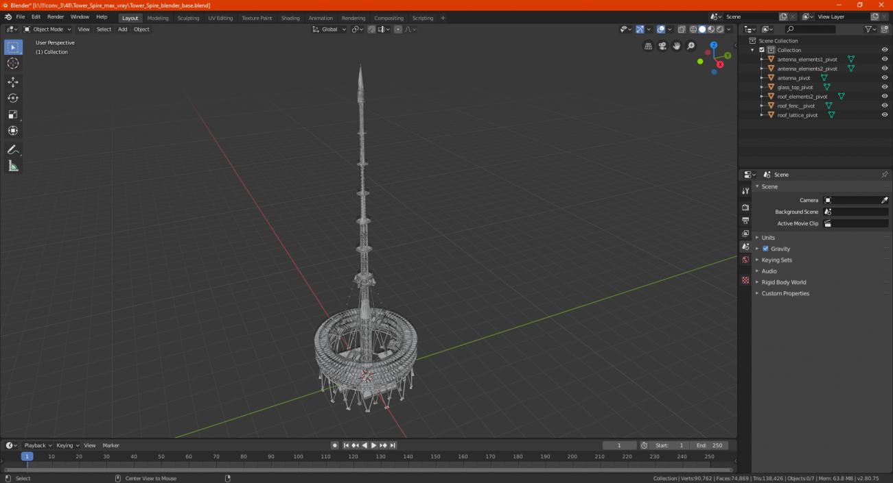 3D Tower Spire