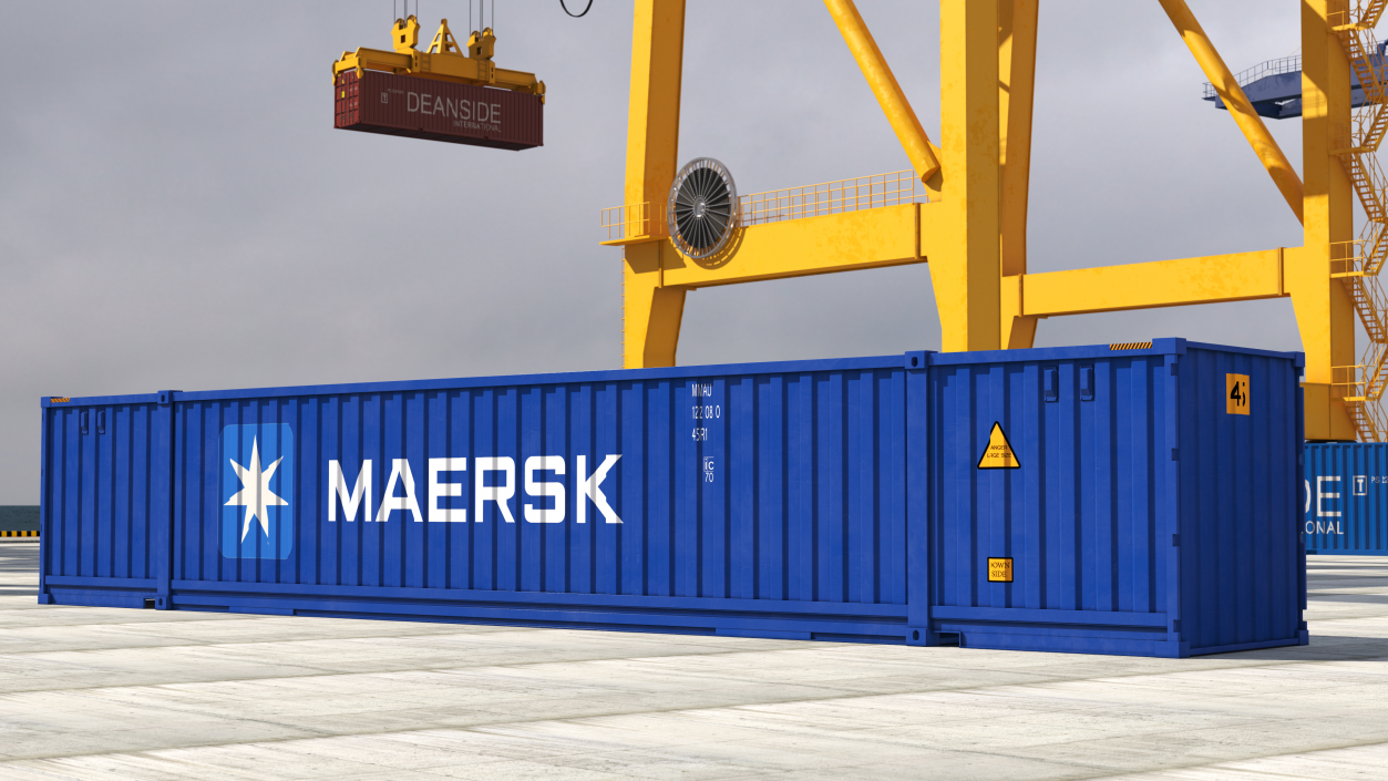 3D 53 Feet High Cube Dry Cargo Shipping Container