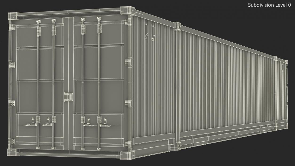 3D 53 Feet High Cube Dry Cargo Shipping Container