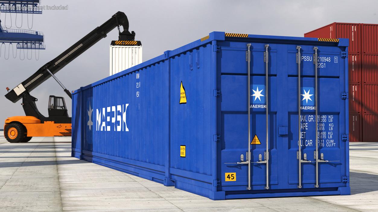 3D 53 Feet High Cube Dry Cargo Shipping Container