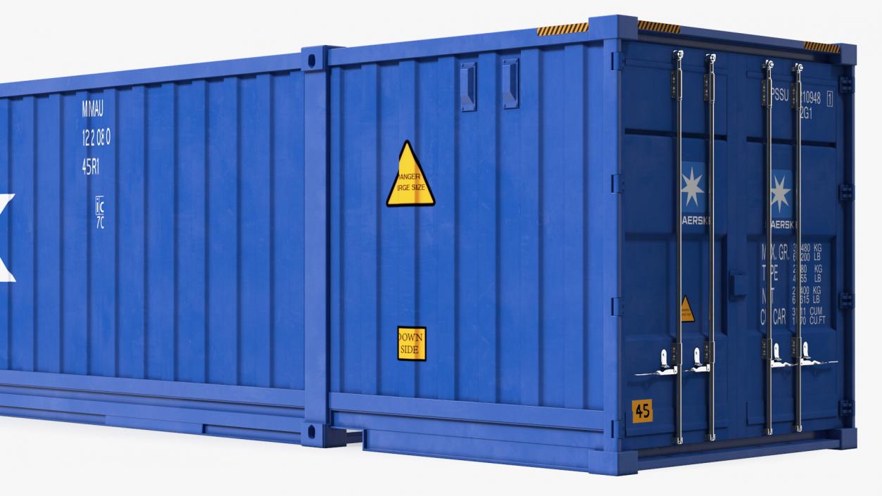 3D 53 Feet High Cube Dry Cargo Shipping Container