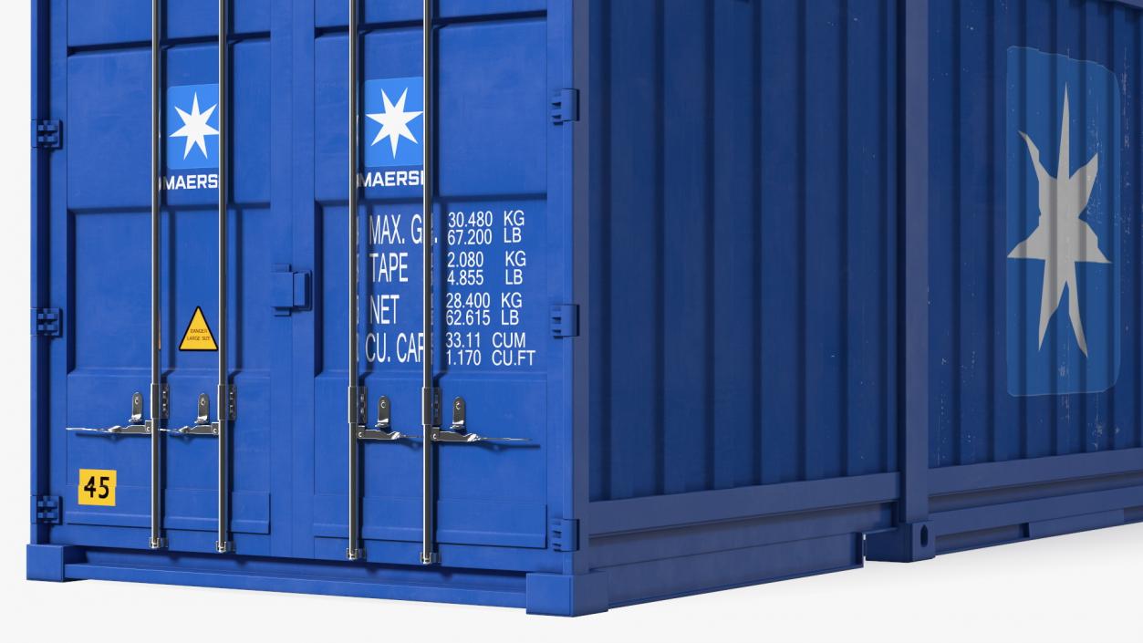 3D 53 Feet High Cube Dry Cargo Shipping Container