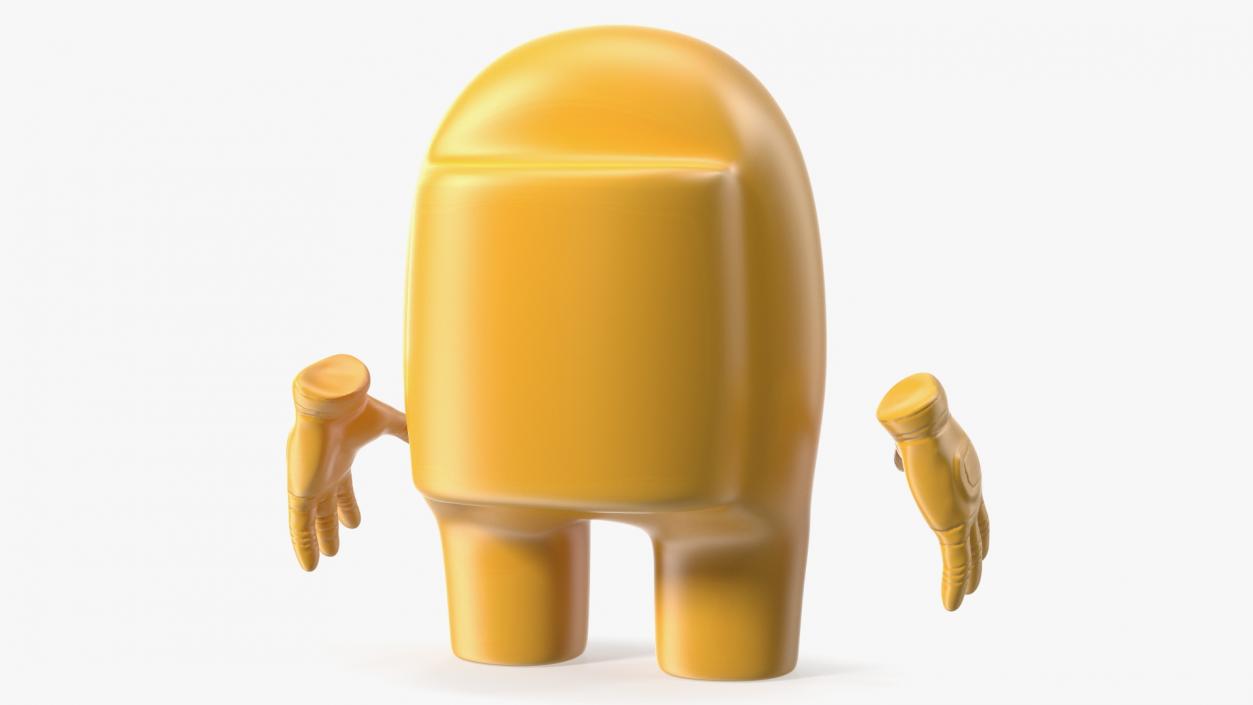 3D Among Us Yellow Character Rigged for Cinema 4D