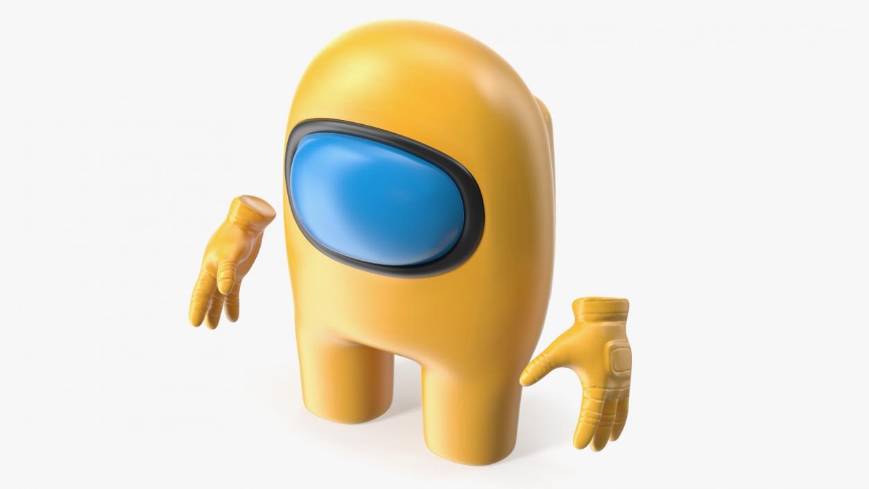 3D Among Us Yellow Character Rigged for Cinema 4D