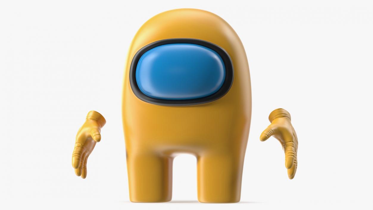 3D Among Us Yellow Character Rigged for Cinema 4D