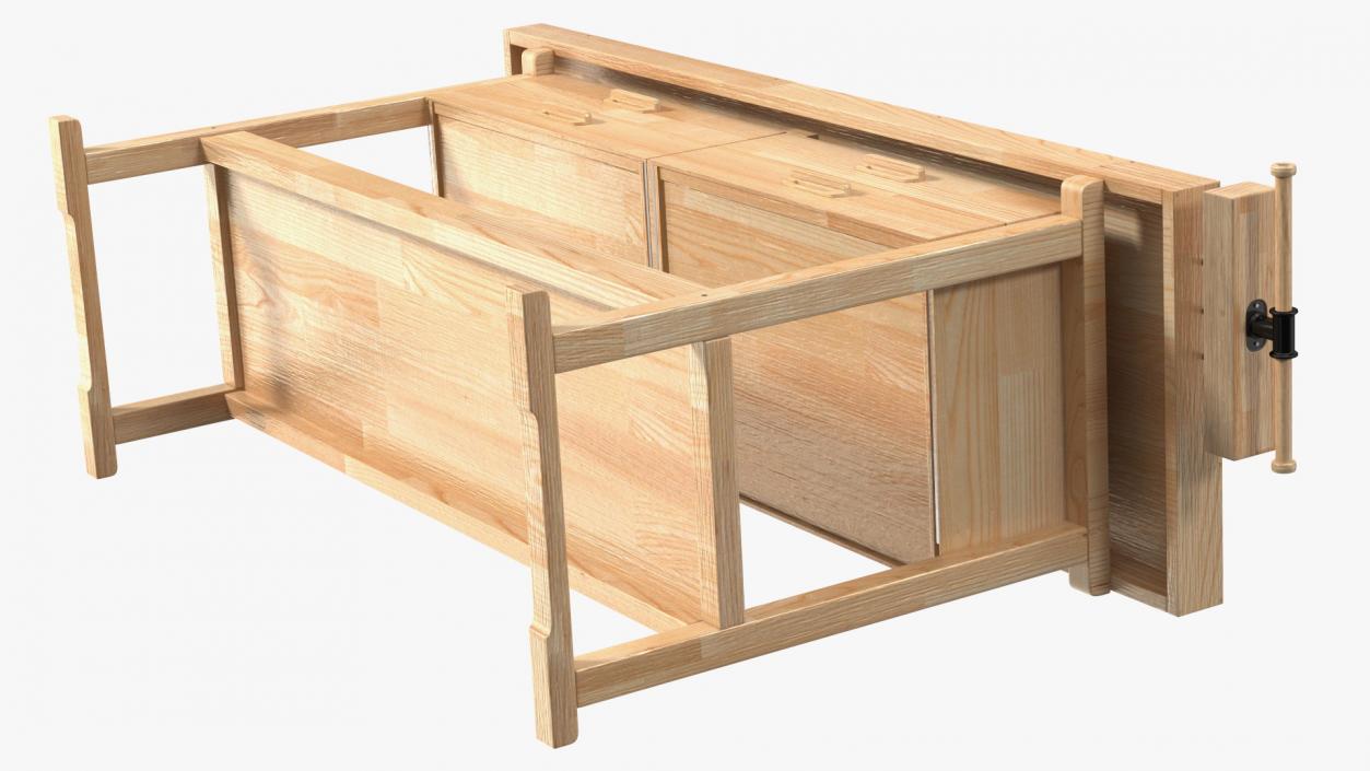 3D Hardwood Carpenter Workbench model