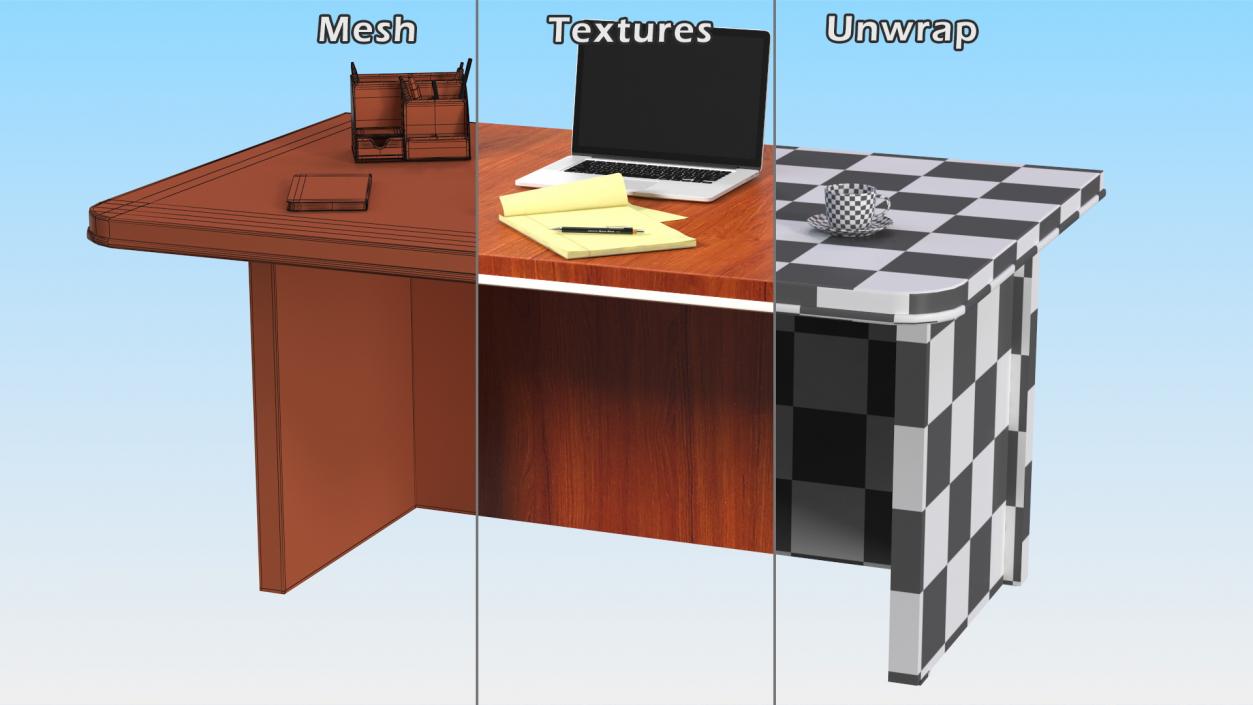 3D Computer Workplace the Table model