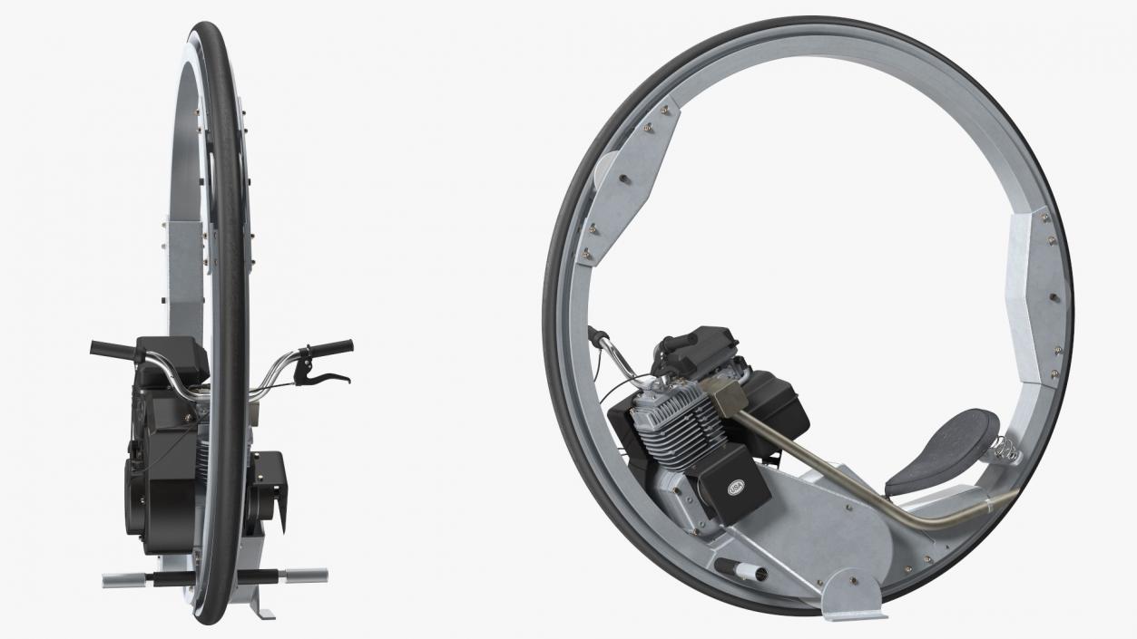 3D Motorized Monocycle Rigged