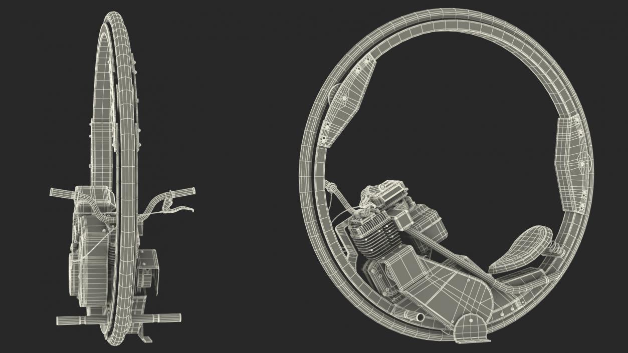 3D Motorized Monocycle Rigged