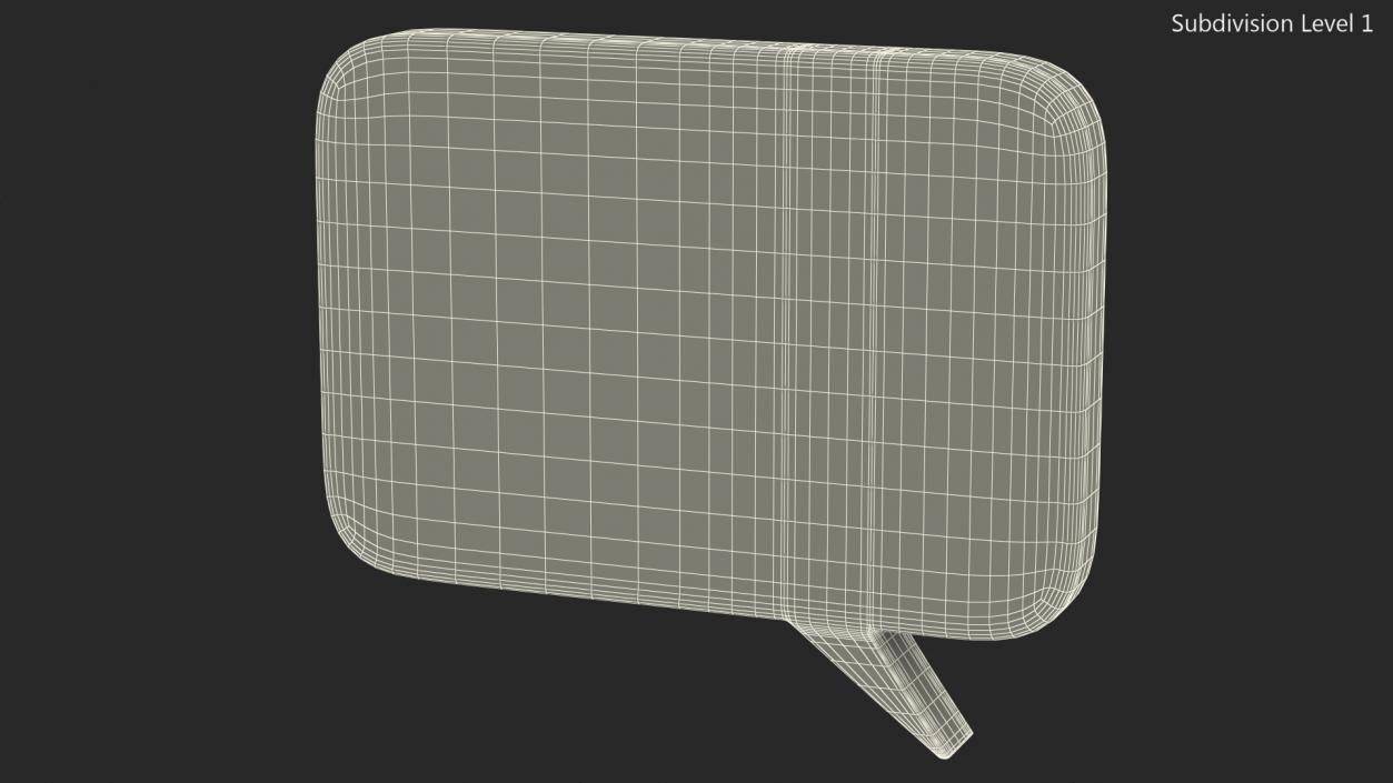 3D Blue Speech Bubble model