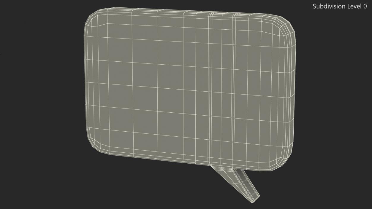 3D Blue Speech Bubble model