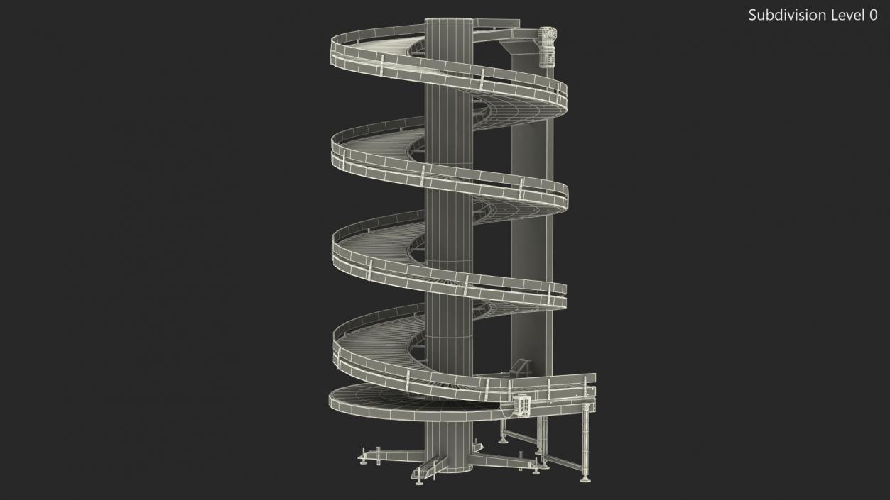 3D Slat Chain Spiral Conveyor