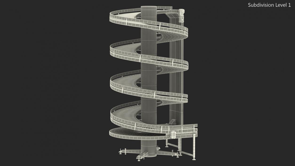 3D Slat Chain Spiral Conveyor