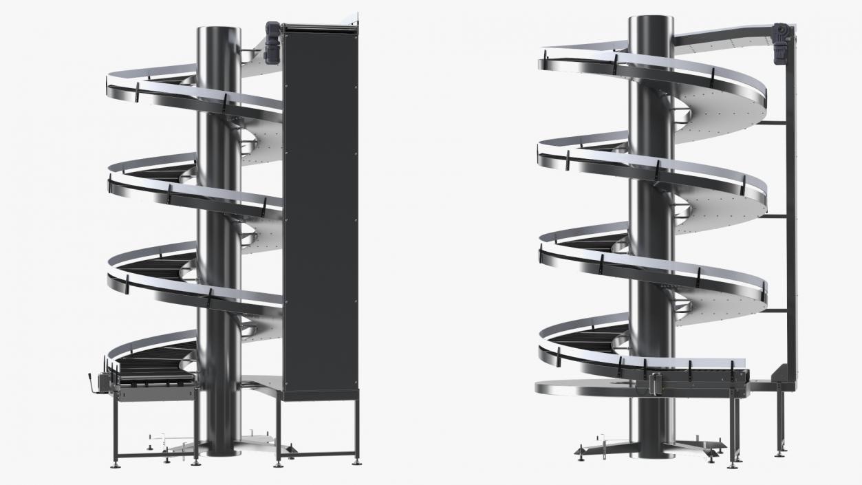 3D Slat Chain Spiral Conveyor