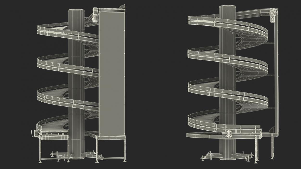 3D Slat Chain Spiral Conveyor