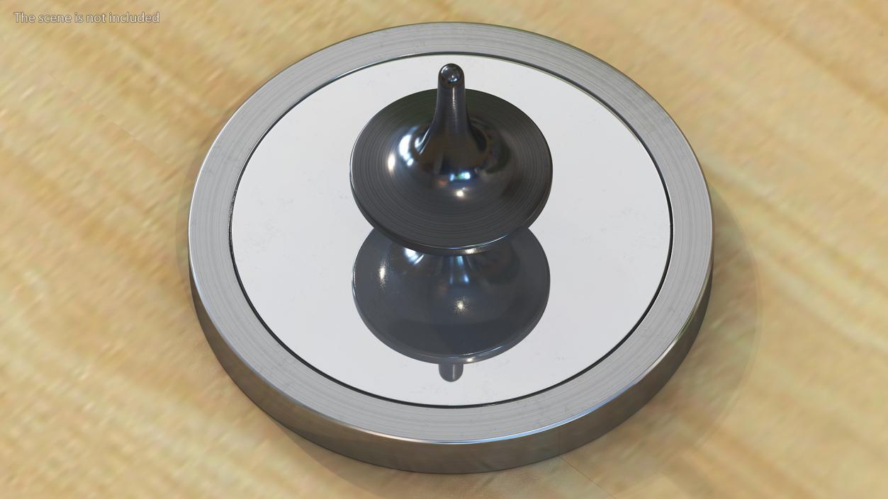 3D Metal Spinning Top with Base model