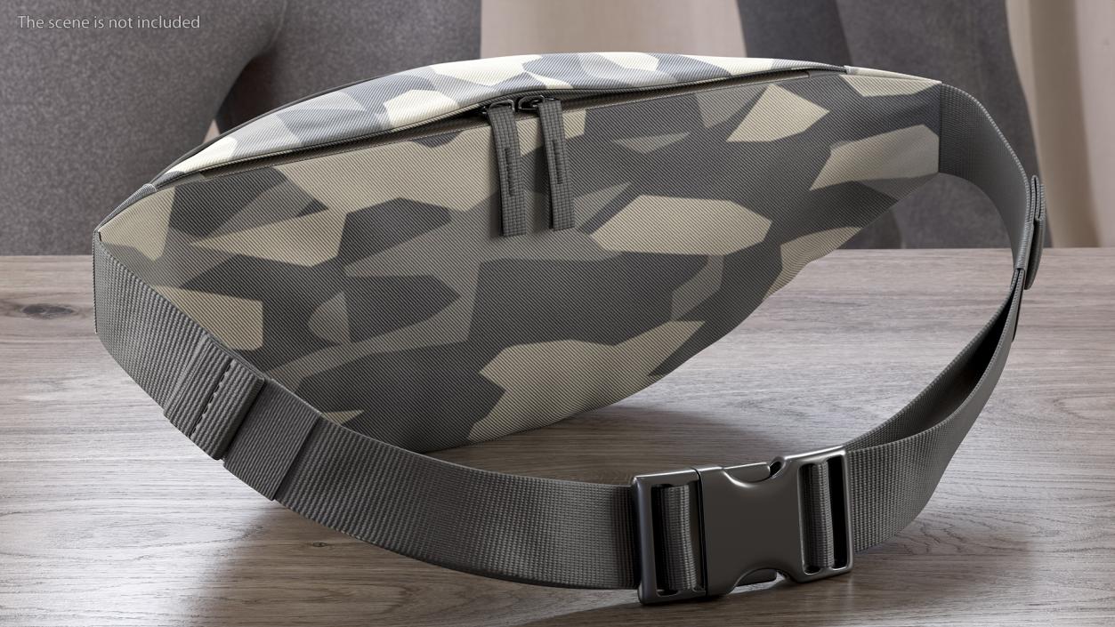 Polyester Waist Bag Camo 3D model