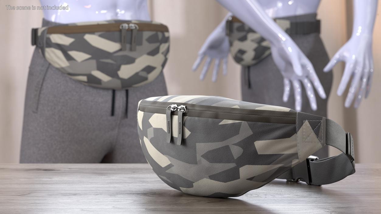 Polyester Waist Bag Camo 3D model