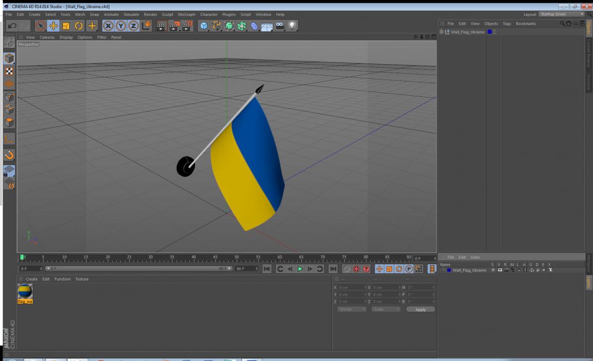 Wall Flag Ukraine 3D