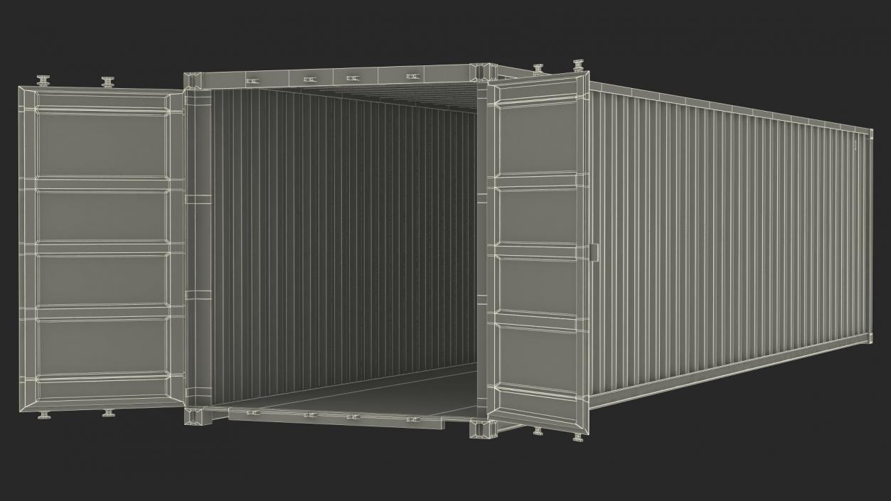 3D 40FT Opening Shipping Container