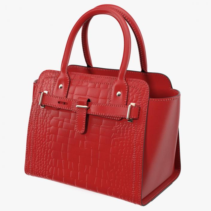 Alligator Women Handbag Red 3D