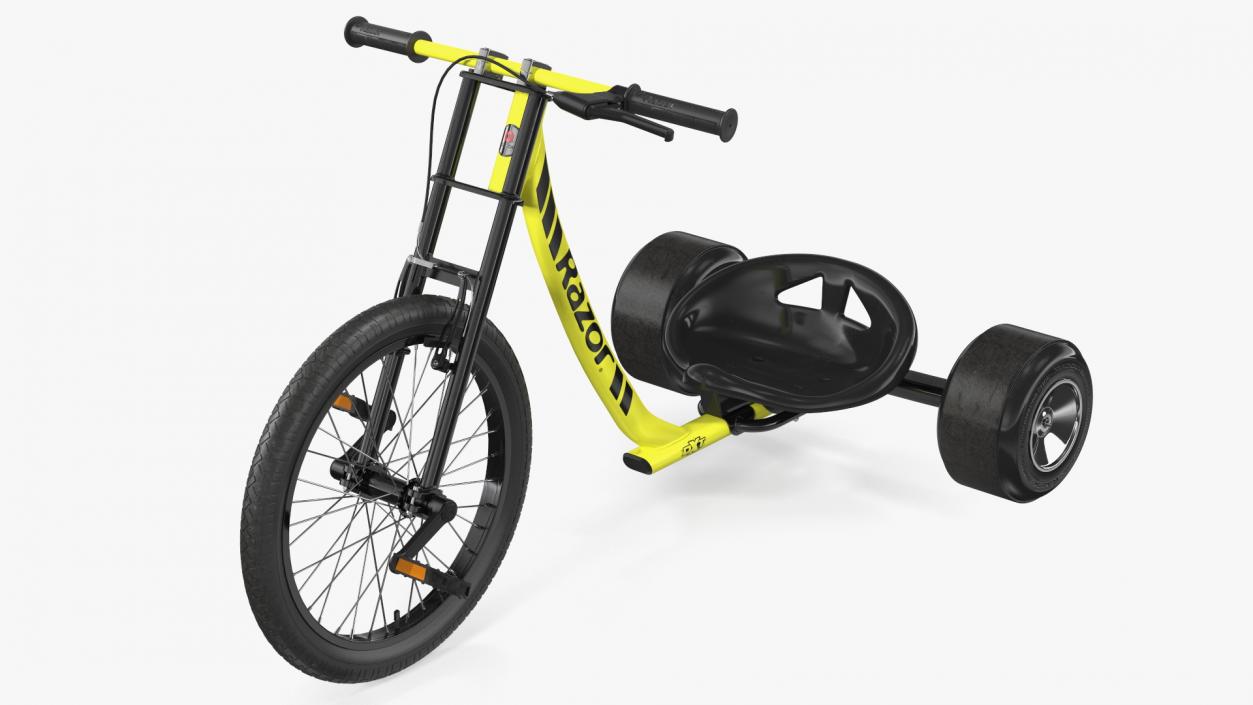 3D Razor DXT Drift Trike Yellow model