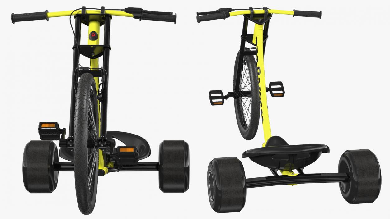 3D Razor DXT Drift Trike Yellow model