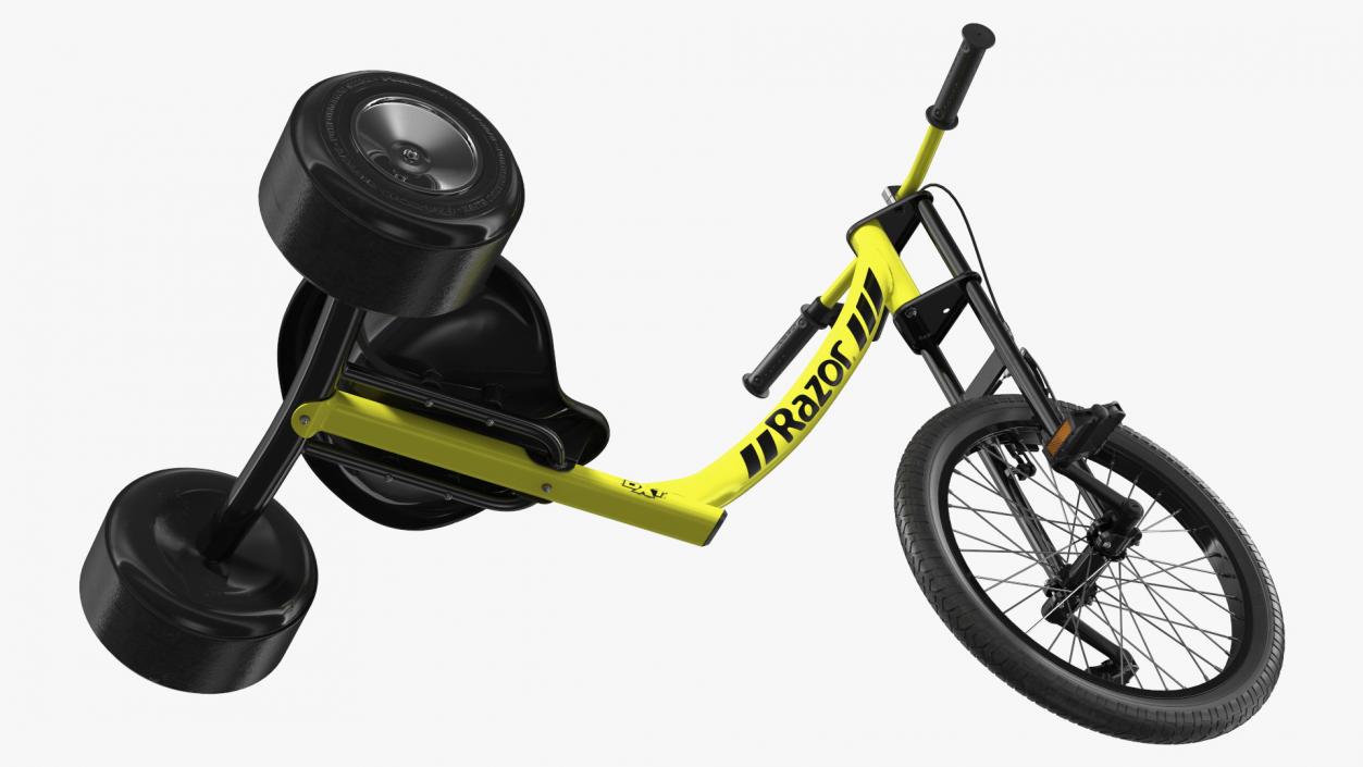 3D Razor DXT Drift Trike Yellow model