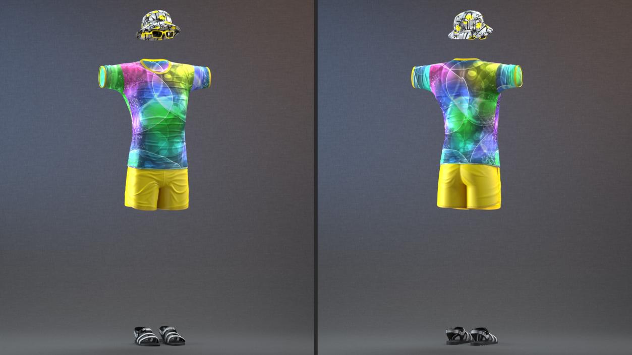 3D Beach Style Clothes Set model